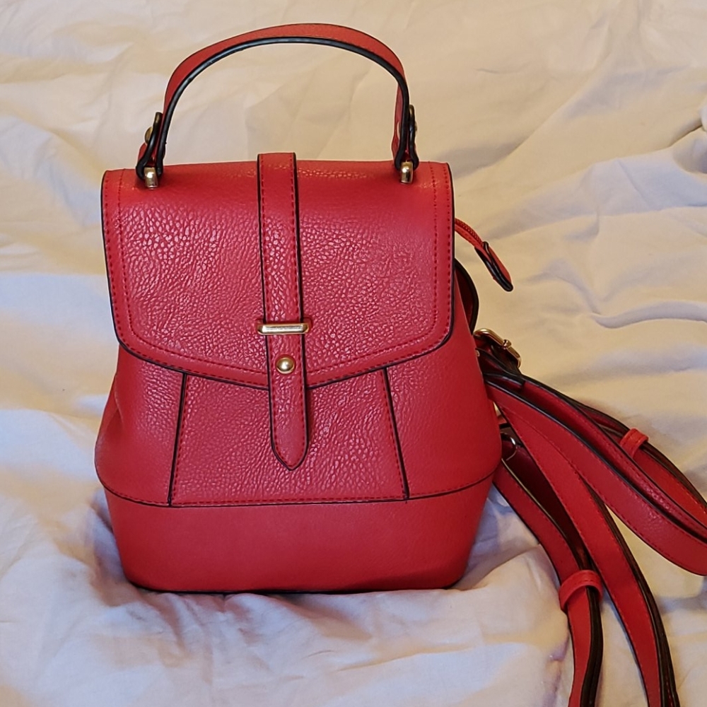 Small red backpack